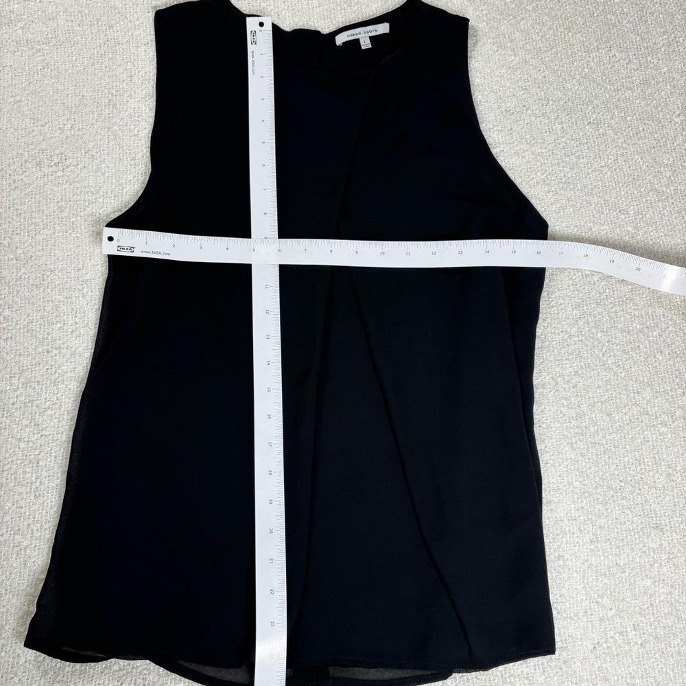 naked zebra black blouse coquette office y2k dainty classy timeless elegant top - Picture 7 of 7